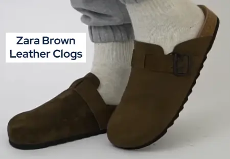 zara-brown-leather-clogs