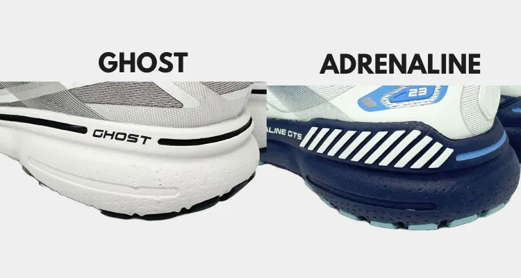 brooks-adrenaline-vs-brooks-ghost-heel-foam