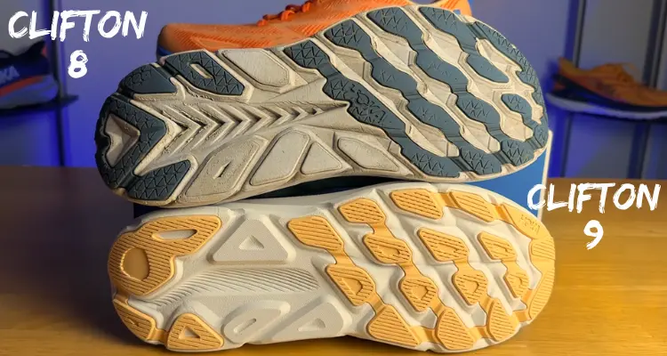 hoka-clifton-8-vs-9-outsole
